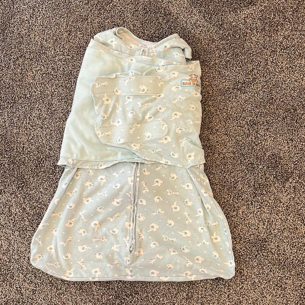 Halo small sleep sack 3-6 months elephants baby unisex boy Velcro swaddle